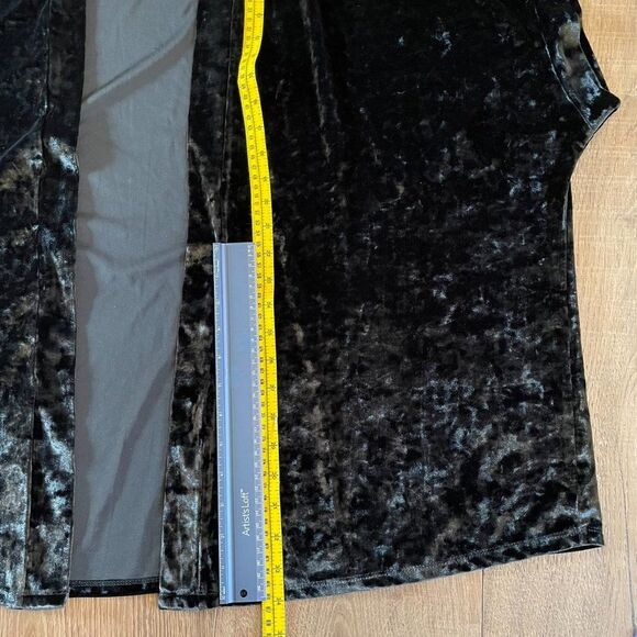 Victoria's Secret Intimates Sleepwear Black Velvet Open Kimono Cardigan (Size L) - Picture 9 of 9